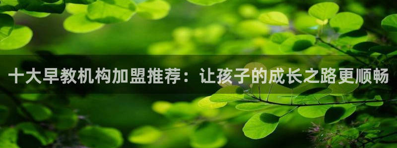 恒行2沈74OOO5：十大早教机构加盟推荐：让孩子的成长之路更顺畅
