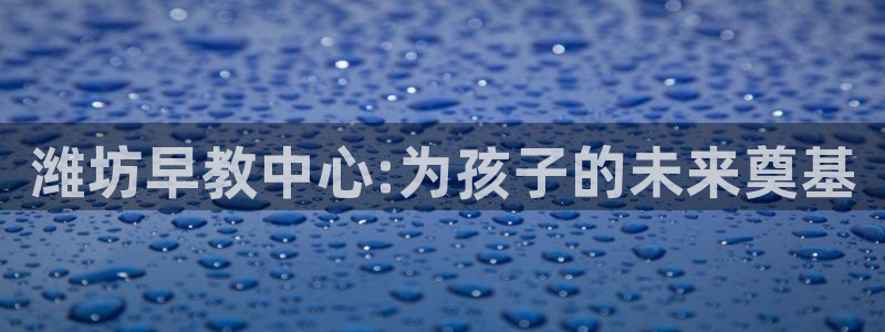 恒行彩票亏5千：潍坊早教中心:为孩子的未来奠基