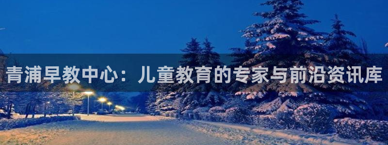 恒行娱乐掏沂74ooo5弛：青浦早教中心：儿童教育的专家与前沿资讯库