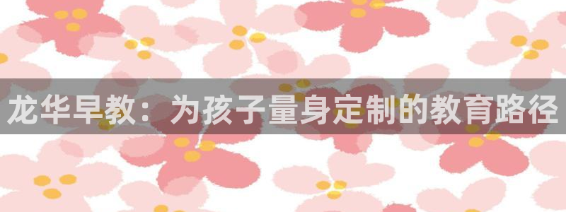 恒行代理总代主导 6ll5l：龙华早教：为孩子量身定制的教育路径