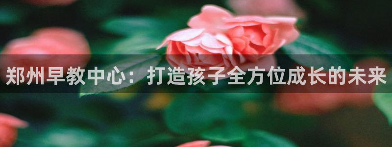 恒行2陈74OOO5：郑州早教中心：打造孩子全方位成长的未来