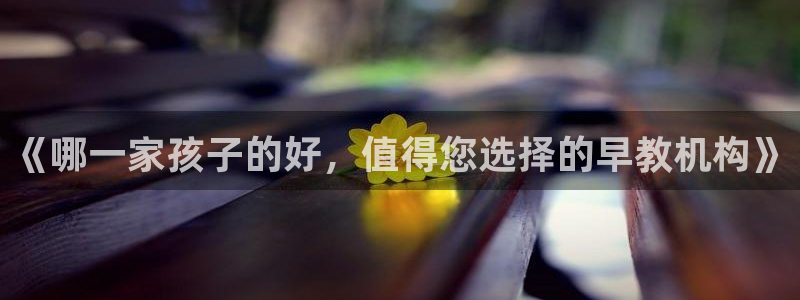 恒行娱乐老板推荐5ll533主管：《哪一家孩子的好，值得您选择的早教机构》
