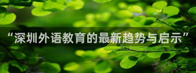 恒在5行中代表什么数字：“深圳外语教育的最新趋势与启示”