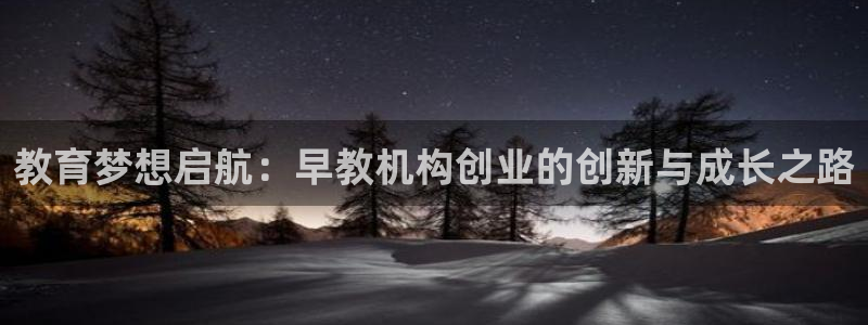 恒行开户全2O5o5O：教育梦想启航：早教机构创业的创新与成长之路