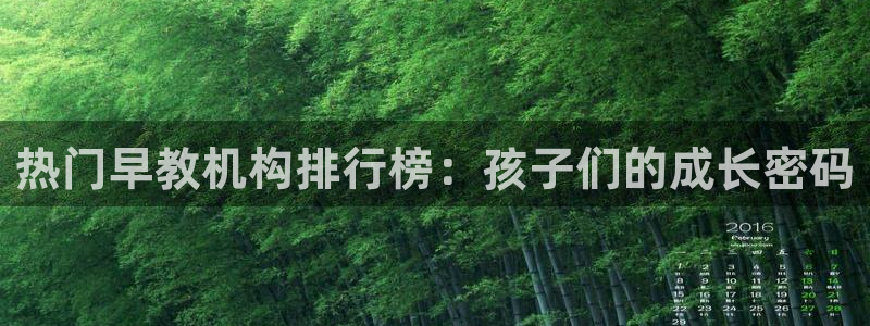 恒行2朱74OOO5：热门早教机构排行榜：孩子们的成长密码