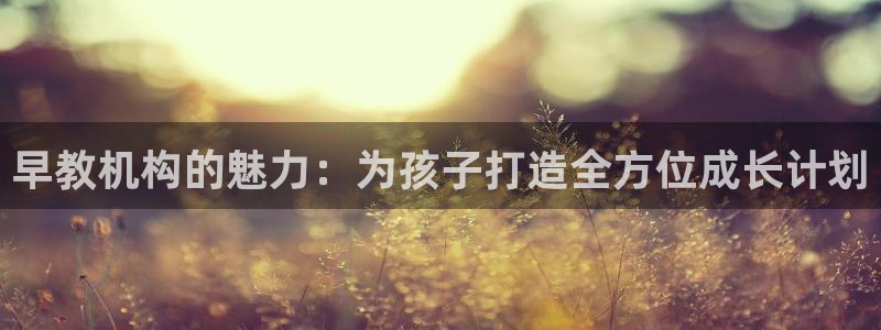 恒行招商老大诚挚 6ll5l：早教机构的魅力：为孩子打造全方位成长计划