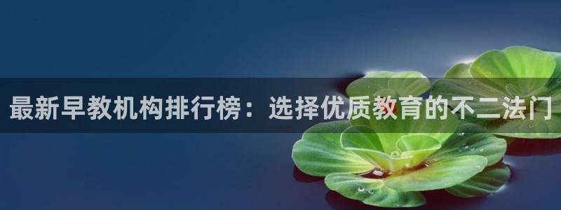 恒行娱乐卫74OOO5：最新早教机构排行榜：选择优质教育的不二法门