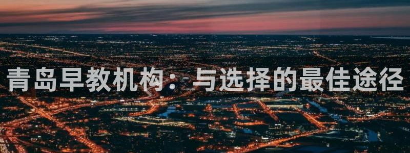 恒行2韩74OOO5：青岛早教机构：与选择的最佳途径